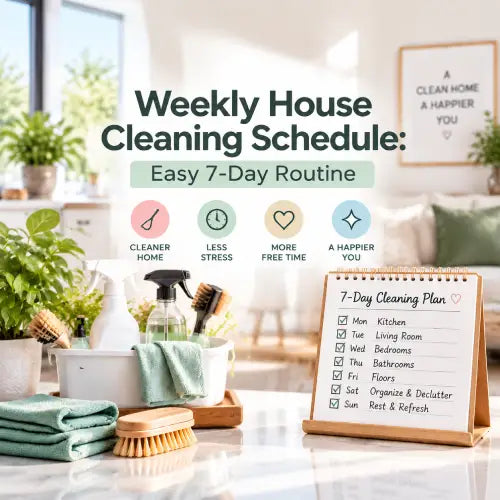 Weekly House Cleaning Schedule: Easy 7-Day Routine
