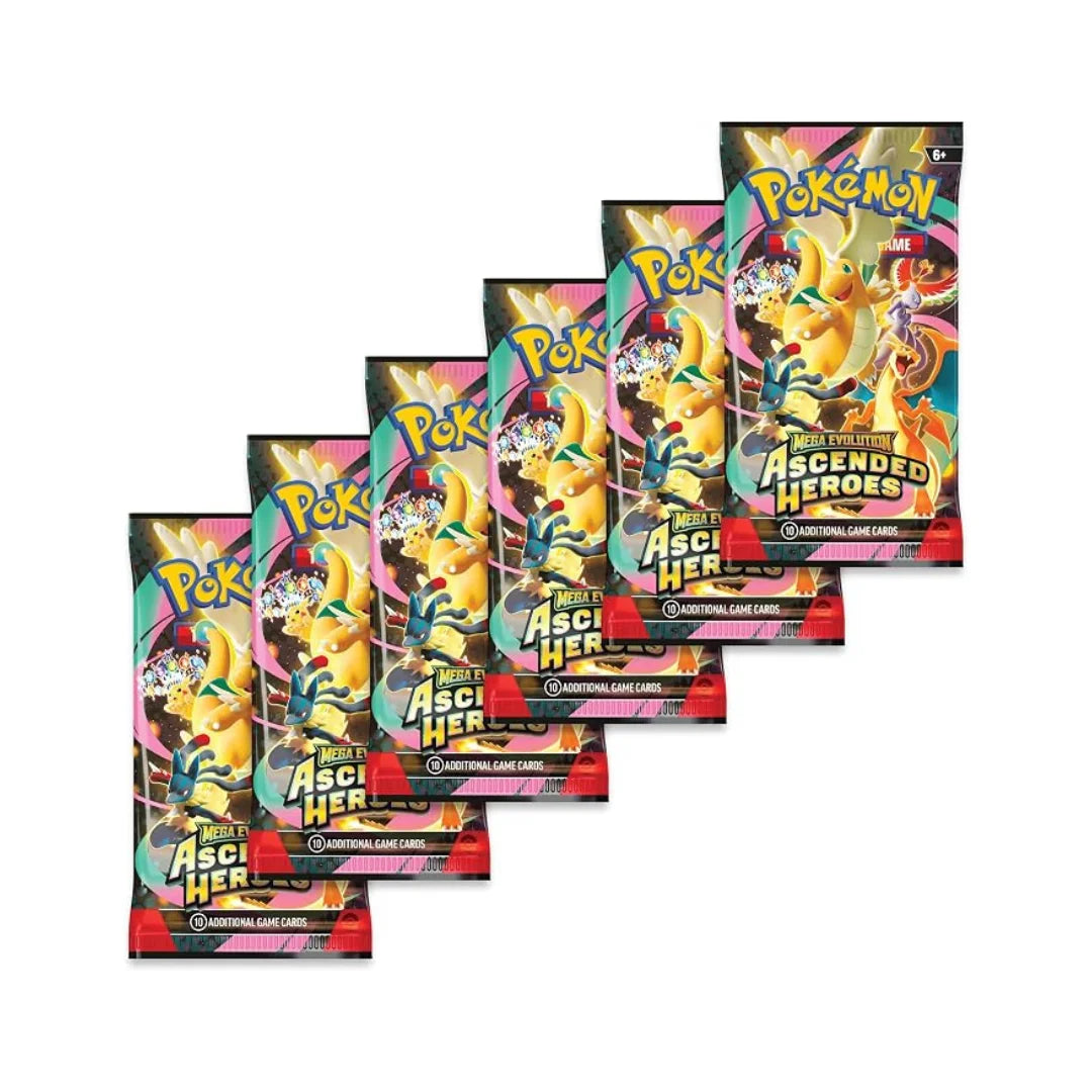 Pokémon TCG: Mega Evolution – Ascended Heroes Booster Bundle (6 Packs) – Sealed