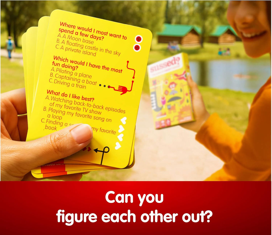 SUSSED Hello Yellow — The Wacky "What Would You Do?" Family Card Game | 200+ Questions, 650+ Answers | Ages 6+ | 2–8 Players | Travel-Size Party & Conversation Game