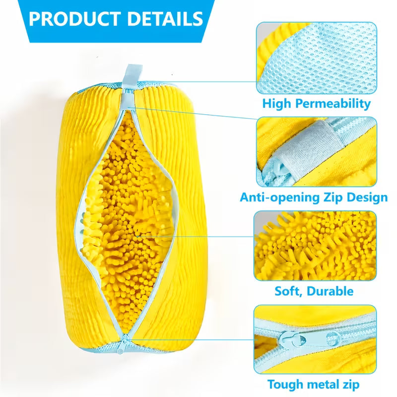 Plush-Lined Sneaker Wash Bag – Machine-Wash Shoe Protector
