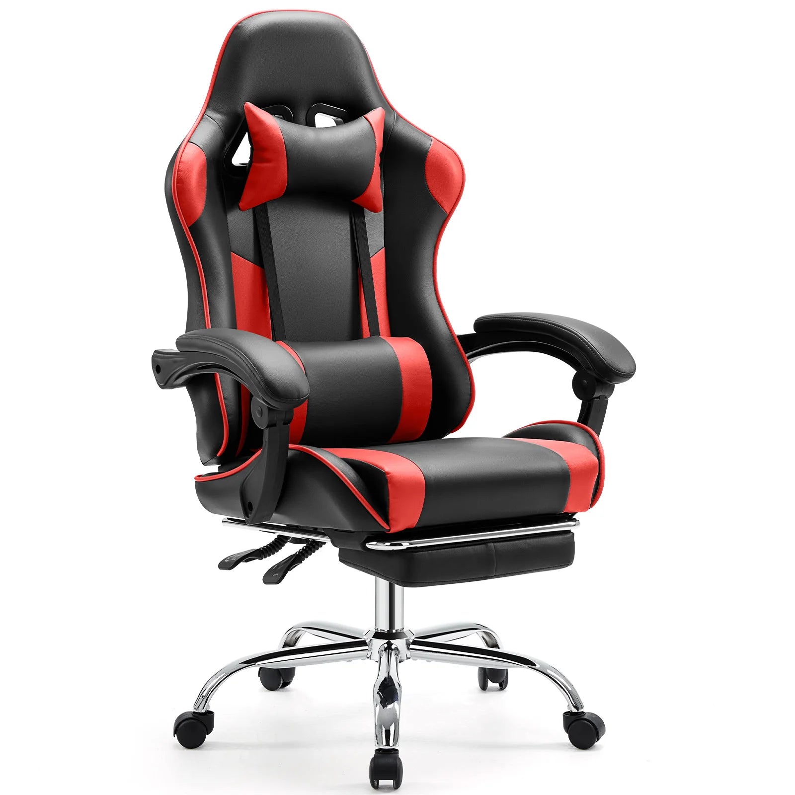 Red Ergonomic Gaming Chair with Lumbar Support