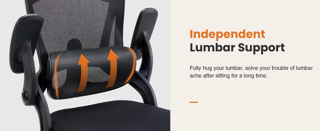 Ergonomic Mesh Office Chair with Flip-Up Arms