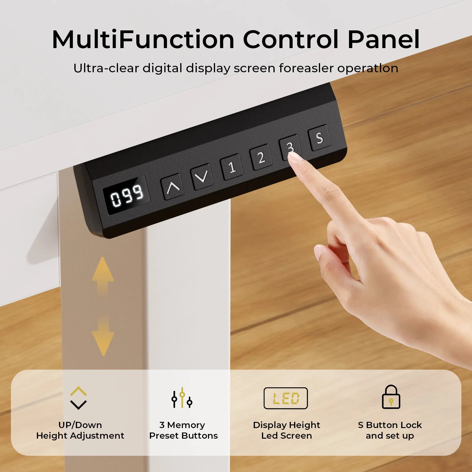Electric Standing Desk with Drawers | Adjustable Sit-Stand