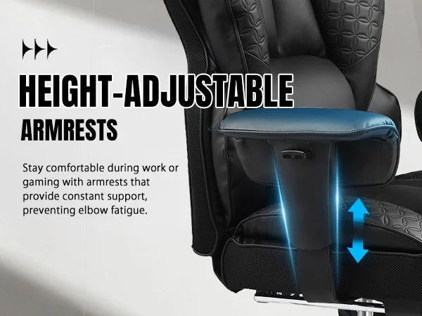 Ergonomic Leather Office Gaming Chair with Footrest