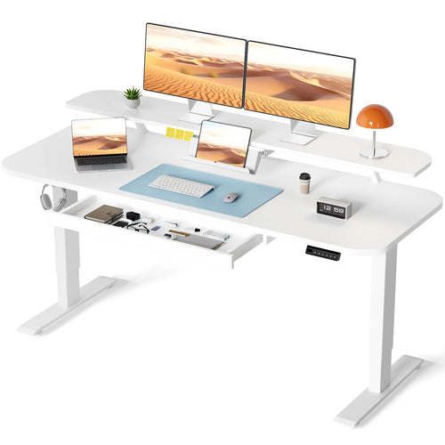 Electric Standing Desk with Drawers | Adjustable Sit-Stand