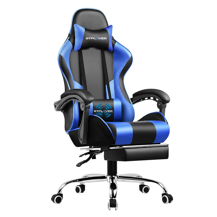 GTPLAYER Gaming Chair with Footrest & Lumbar Support