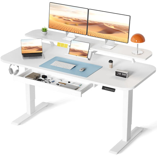 Electric Standing Desk with Drawers | Adjustable Sit-Stand