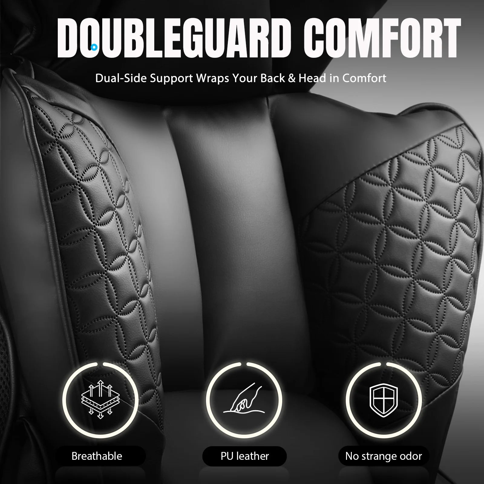 Ergonomic Leather Office Gaming Chair with Footrest