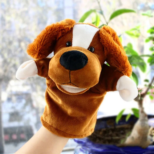 Cute Dog Finger Puppet Plush Toy, Educational Storytelling Hand Puppet for Kids & Toddlers, Soft Interactive Puppy Toy for Montessori Learning & Gifts