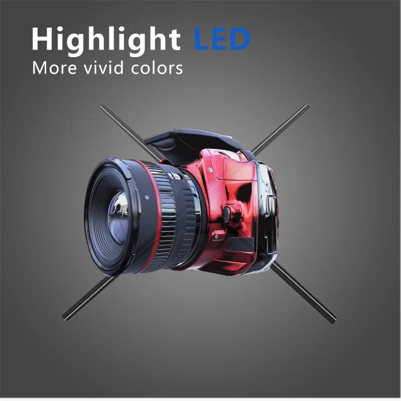 3D Hologram Fan for Advertising/Stage/Wedding Air Floating LED Display, High Brightness Holographic Fan 24H Continuous Working