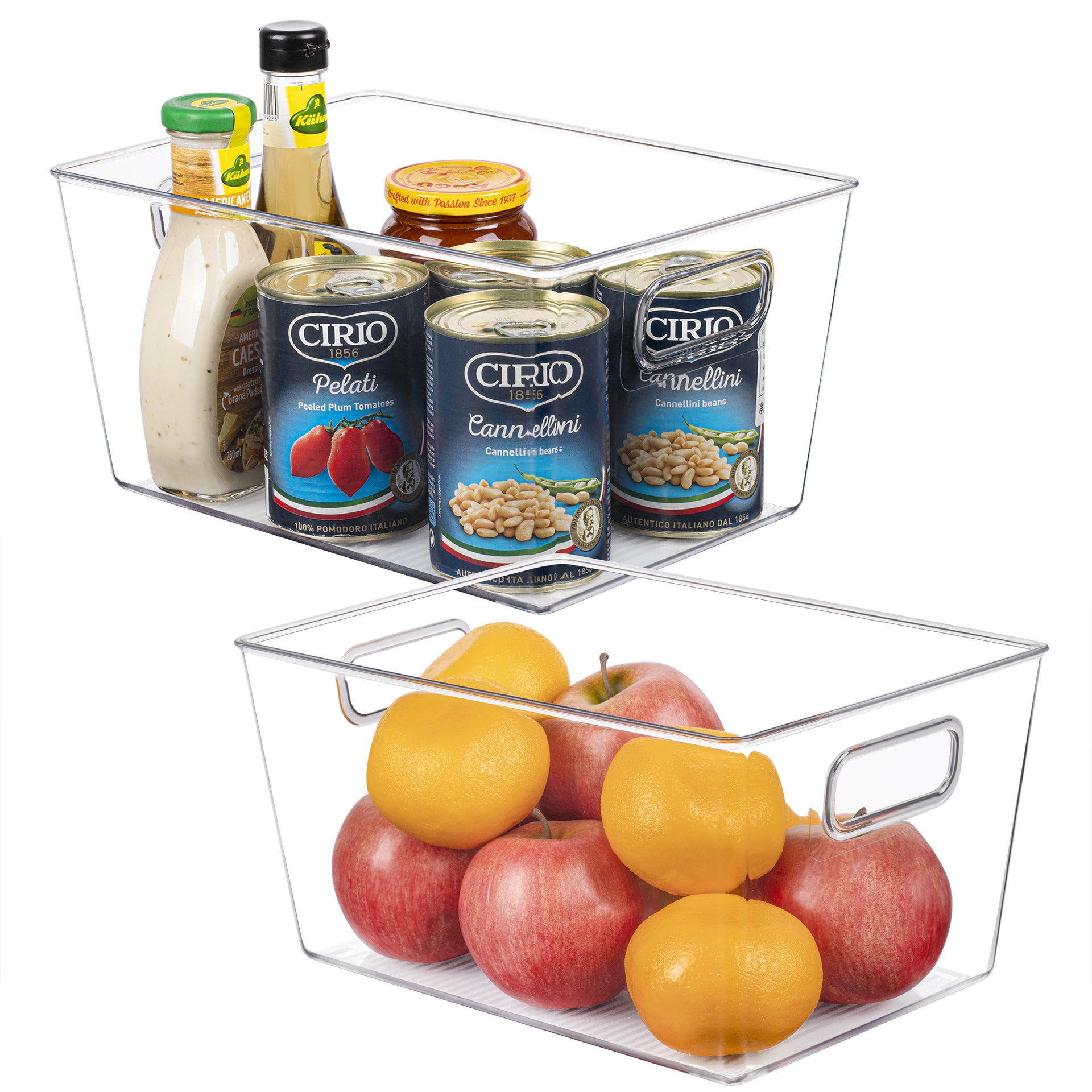 Multi-Purpose Clear Acrylic Storage Bins for Home Organization