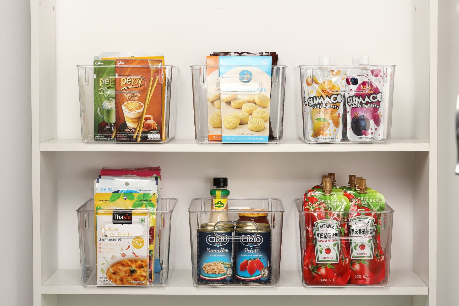 Multi-Purpose Clear Acrylic Storage Bins for Home Organization