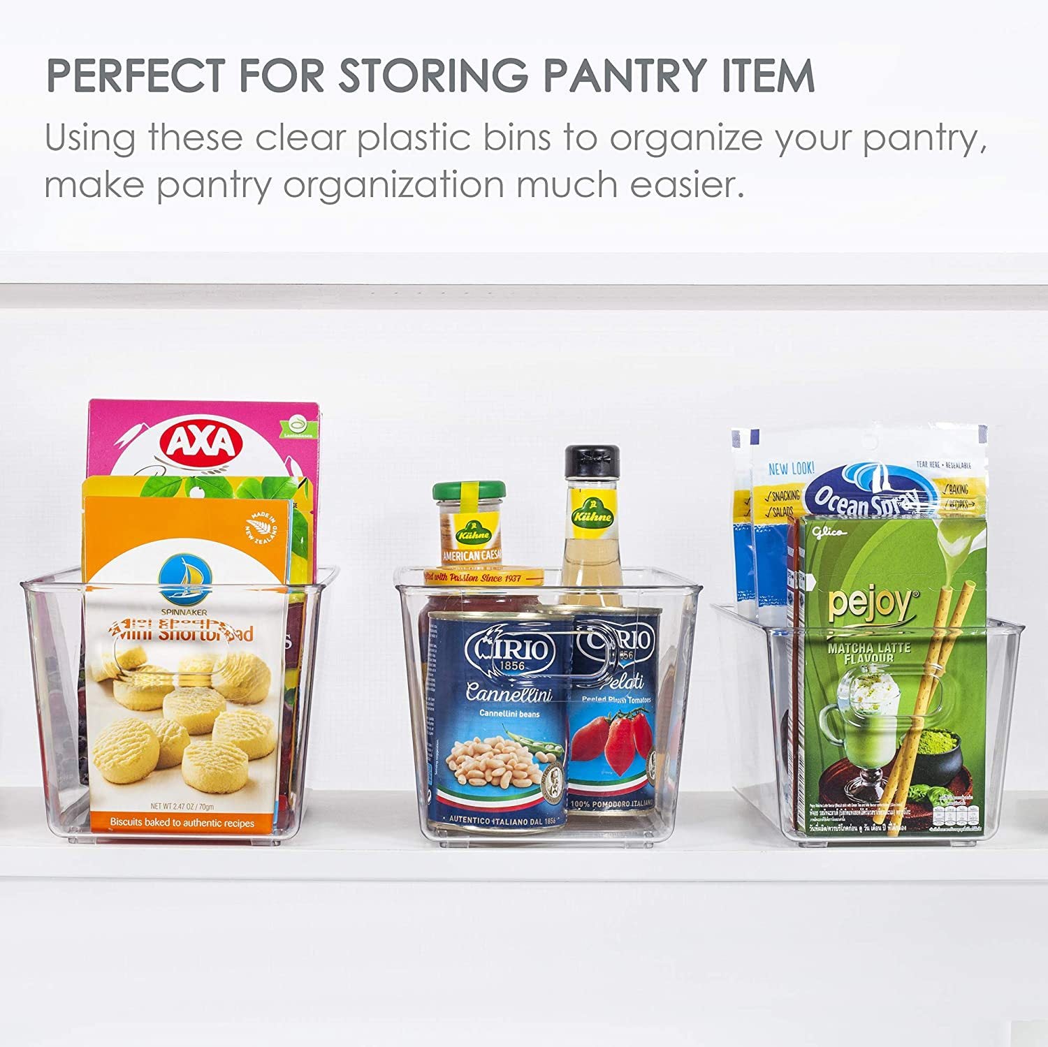 Multi-Purpose Clear Acrylic Storage Bins for Home Organization