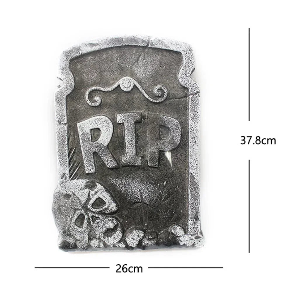 4pcs Foam Skeleton Rip Tombstone Halloween Party Decoration Grave Bat Horror House Prop Decor Ornament Halloween Party Supply