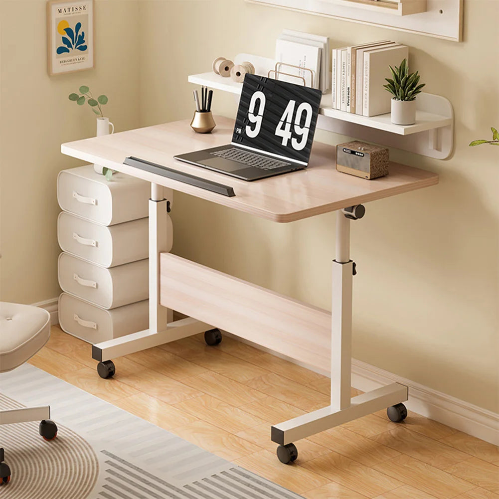 Adjustable Mobile Standing Desk with Wheels – 80x40cm