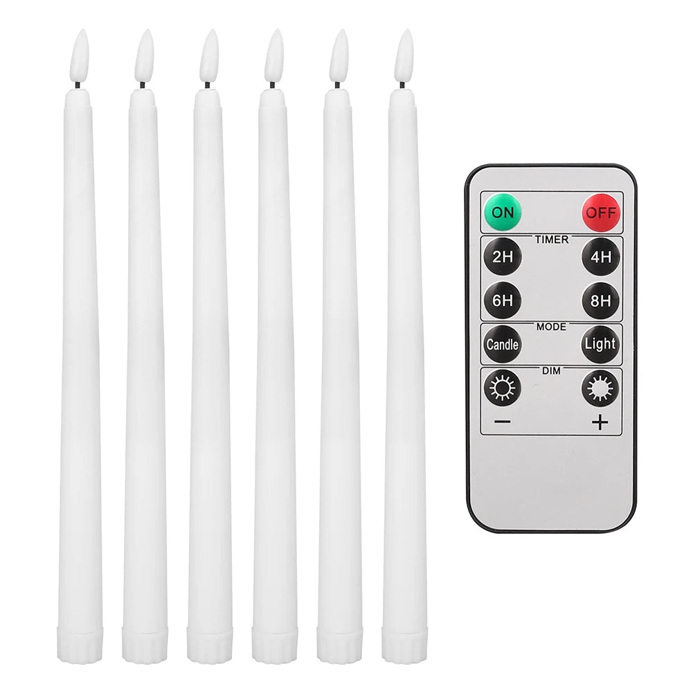 Flameless Taper Candles with Remote Control Flickering LED Candles Taper Warm White Light LED Candlesticks for Christmas Wedding