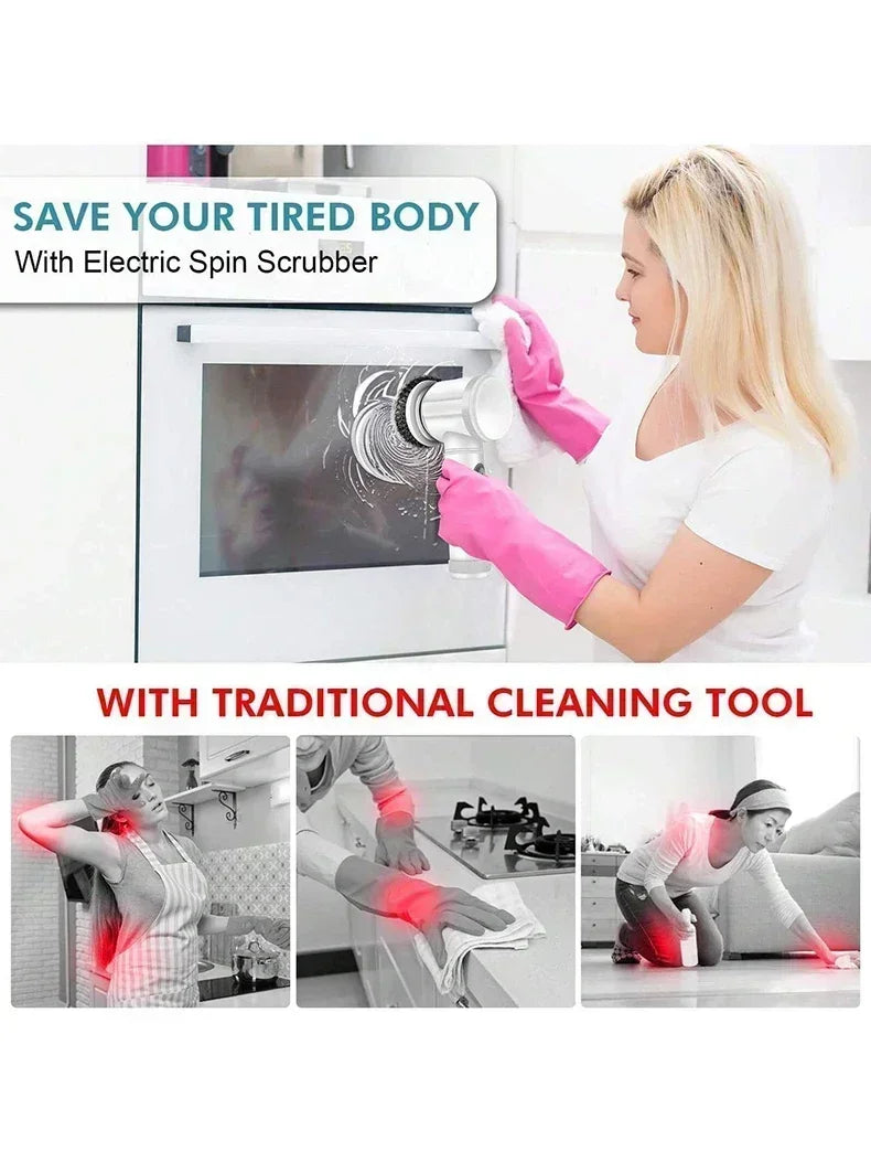 Electric Spin Scrubber (5 Heads)