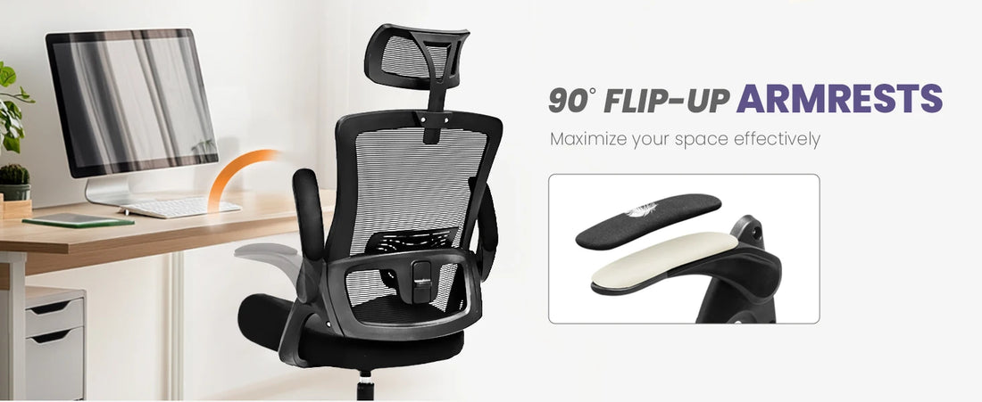 NEO CHAIR Ergonomic Adjustable Home Office Desk Chair High Back Computer Gaming Mesh Chair Comfy Task Adjustable Arms Lumbar