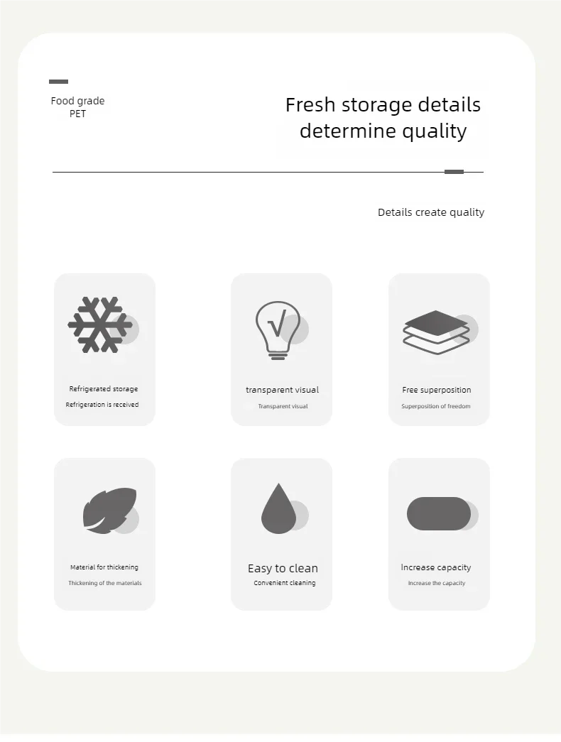 Stackable Freshness-Tracking Fridge Storage Box with Handle & Lid