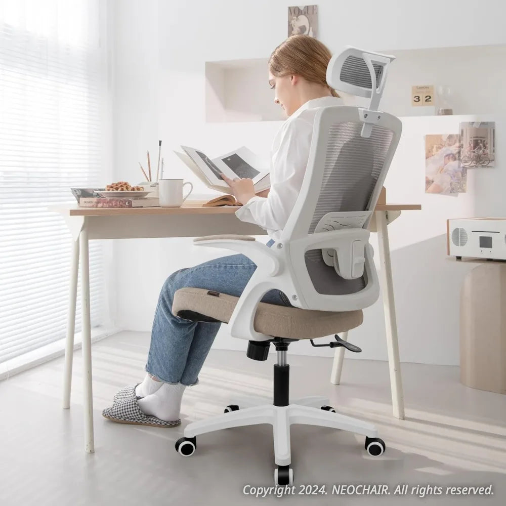 NEO CHAIR Ergonomic Adjustable Home Office Desk Chair High Back Computer Gaming Mesh Chair Comfy Task Adjustable Arms Lumbar