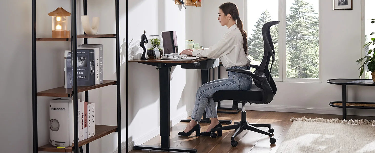 Ergonomic Mesh Office Chair with Flip-Up Arms