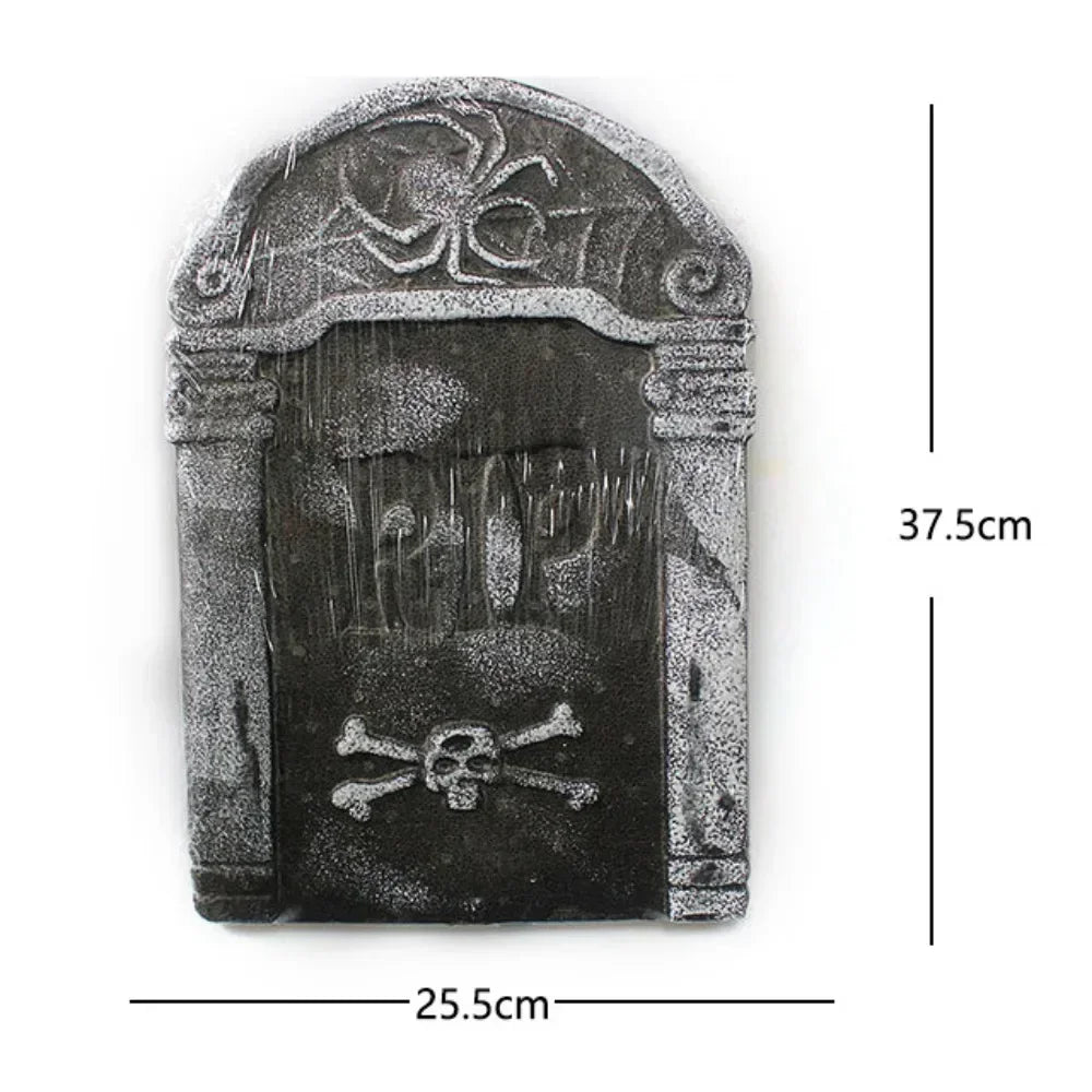 4pcs Foam Skeleton Rip Tombstone Halloween Party Decoration Grave Bat Horror House Prop Decor Ornament Halloween Party Supply