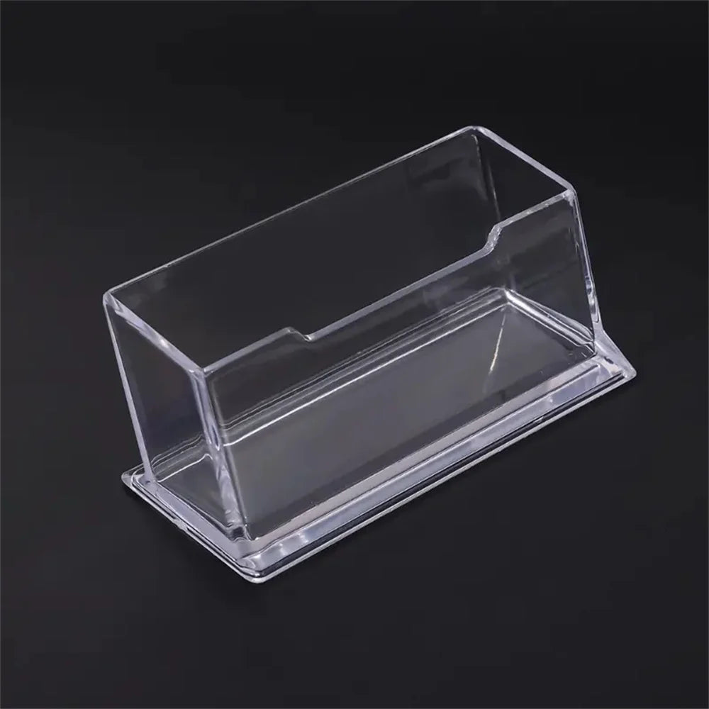 Transparent Desktop Business Card Holder Stand Box