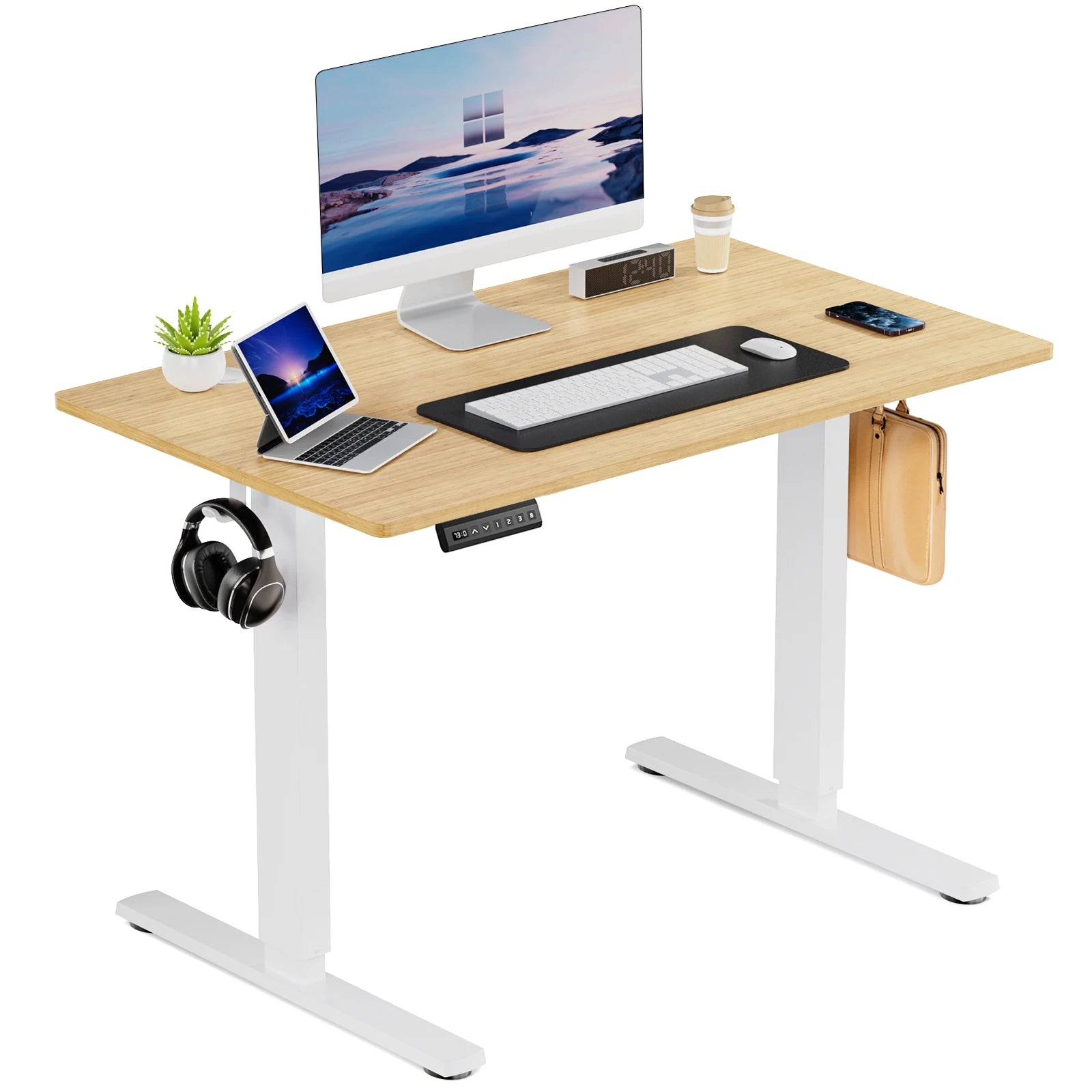 JHK 40x24 Adjustable Standing Desk – Sit & Stand Workstation
