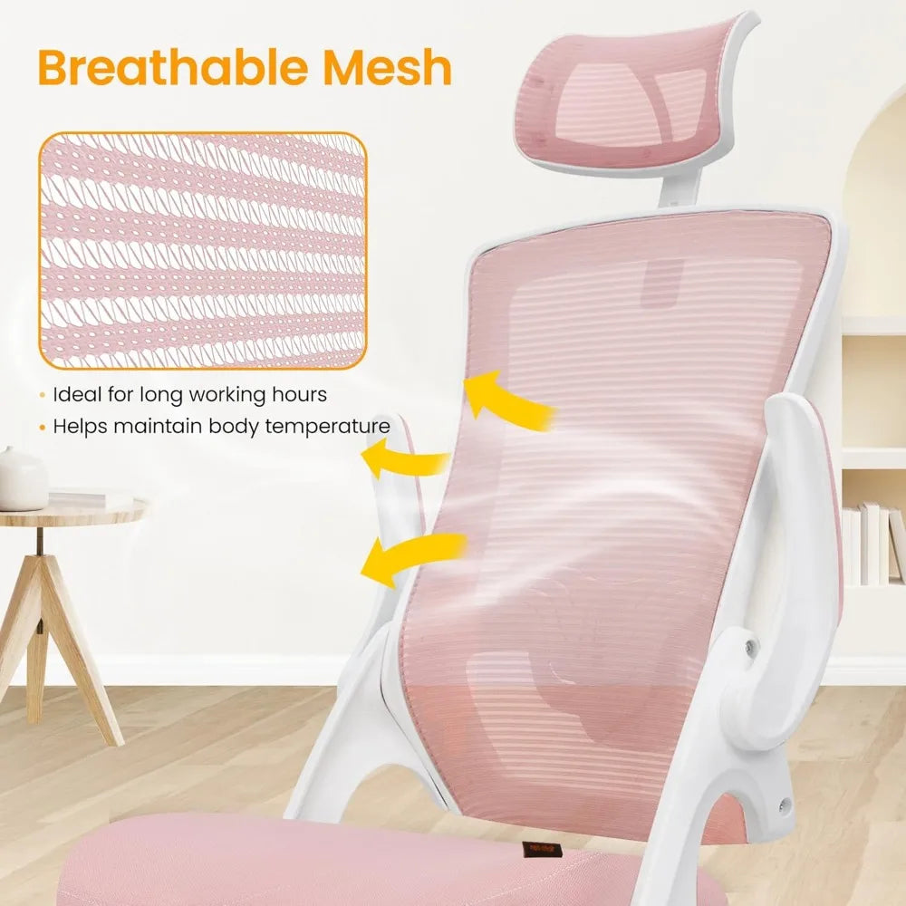 NEO CHAIR Ergonomic Adjustable Home Office Desk Chair High Back Computer Gaming Mesh Chair Comfy Task Adjustable Arms Lumbar