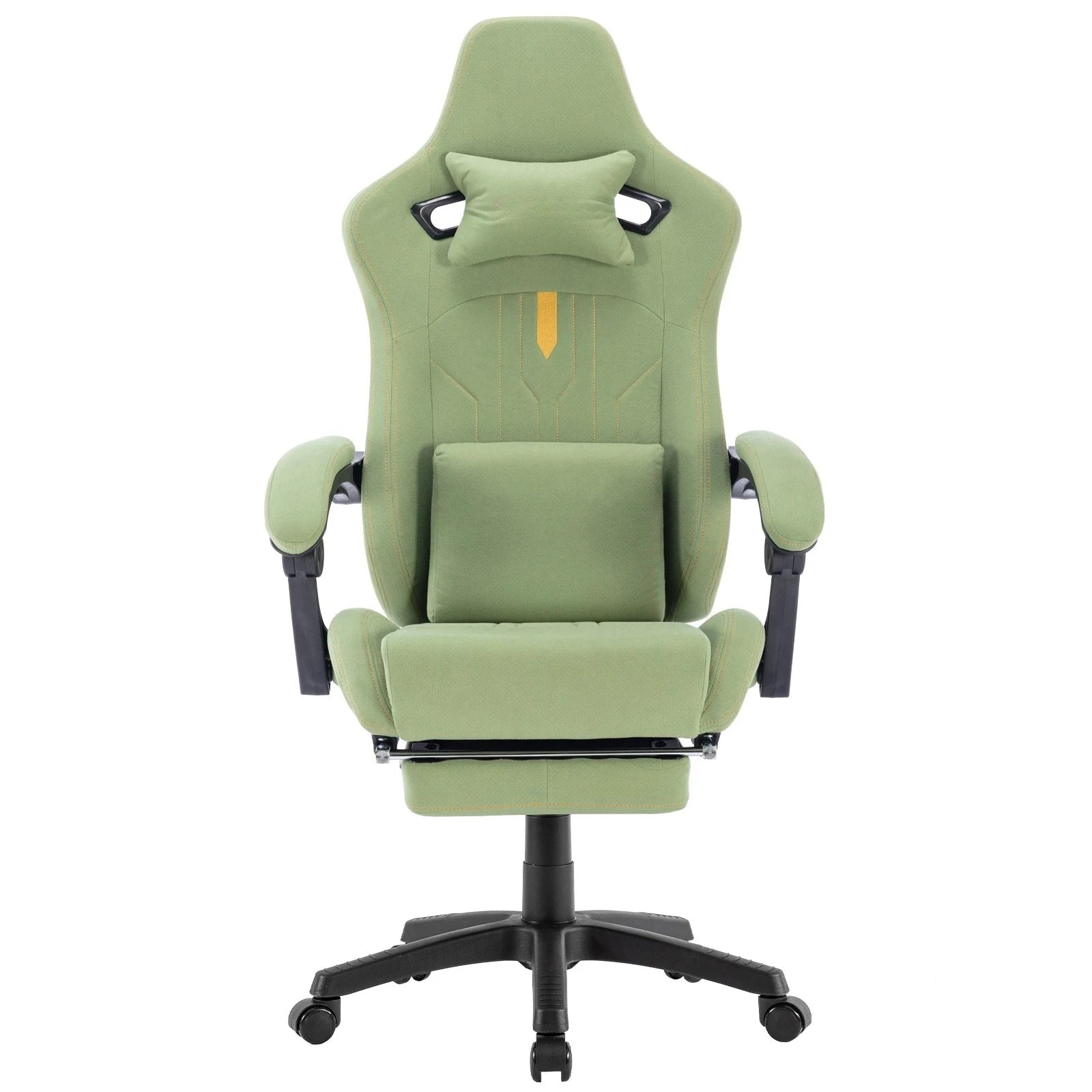 Ergonomic Gaming Chair with Pocket Spring Cushion & Footrest – Dark Green