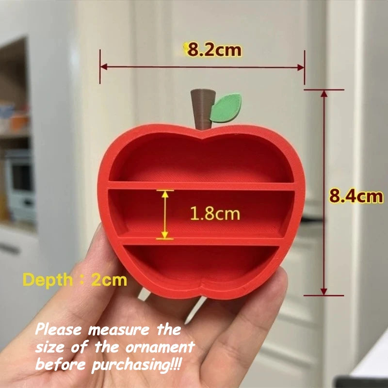 Kawaii Red Apple Mini Display Storage Box Creative Rack Storage Rack Desktop for Trendy Figure Pops Mart Blind Box Wholesales