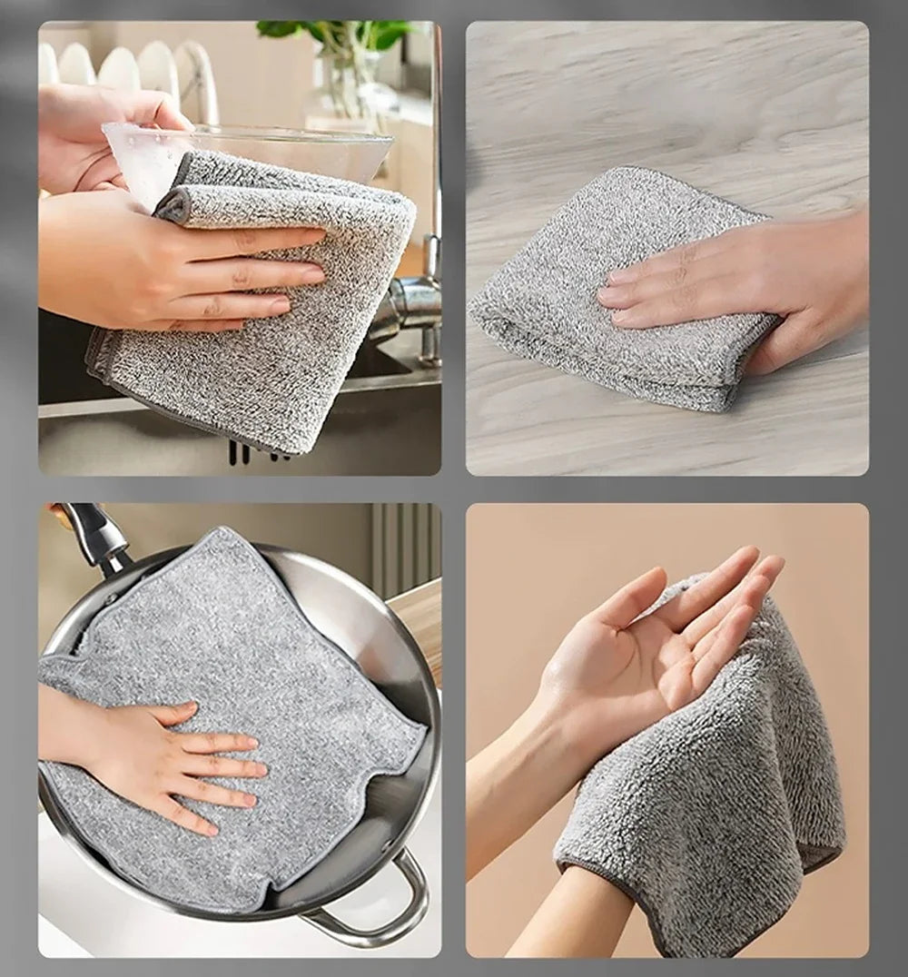 Reusable Bamboo Cleaning Cloth Set