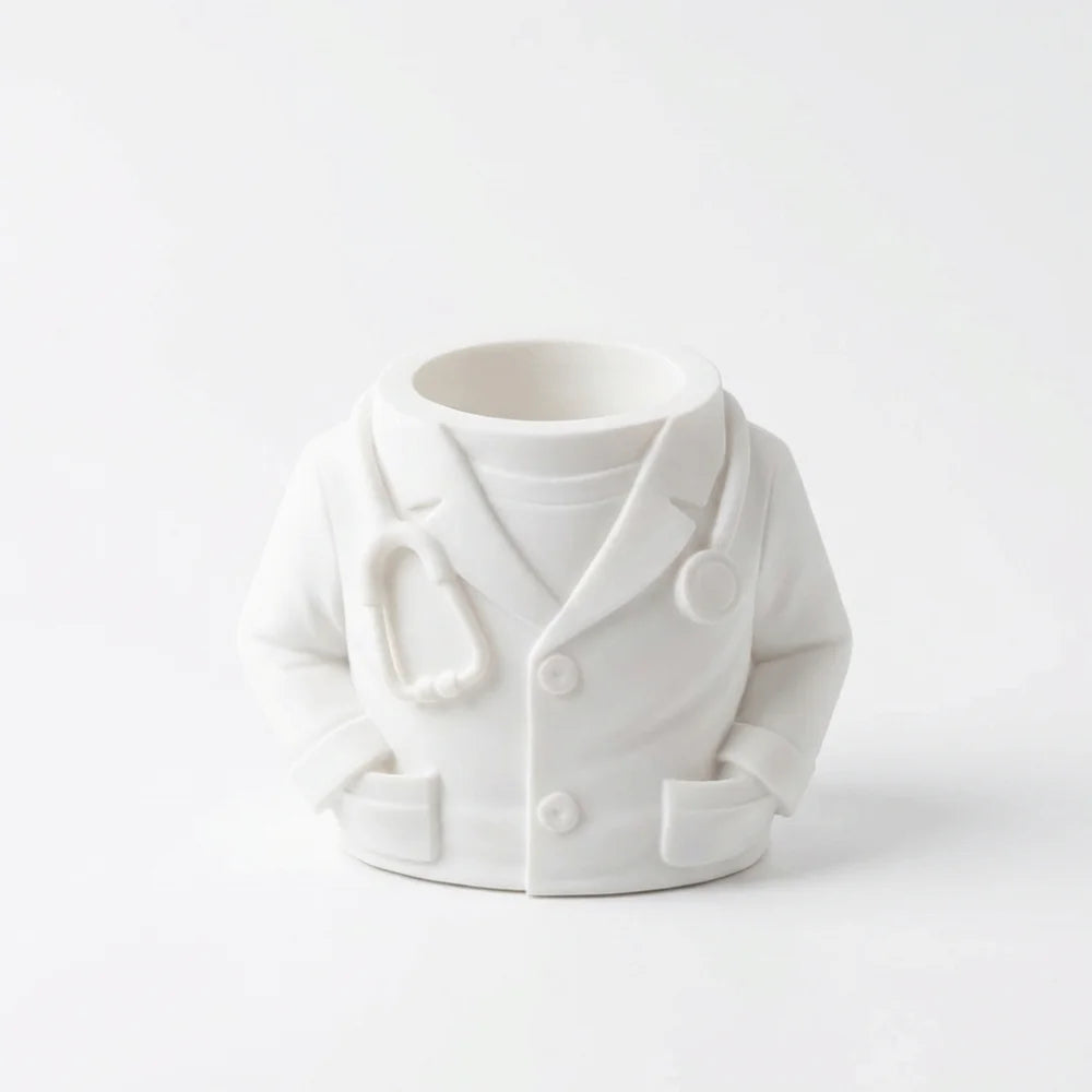 Creative Doctor and Nurse Figure Pen Holder Durable Multifunctional White Coat-Shaped Pen Holder 3D Printing Chic