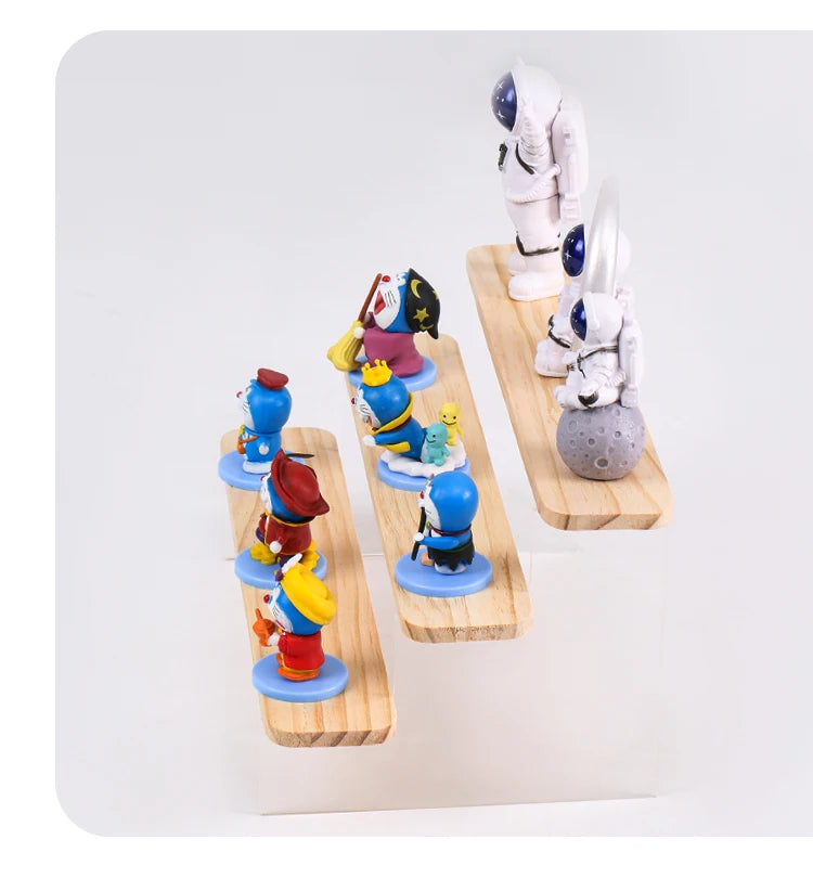 2-5 Layer Sturdy Wooden Acrylic Storage Rack for Blind Box Toys, Perfume Display Stand, Desktop Storage Shelf for Cosmetics