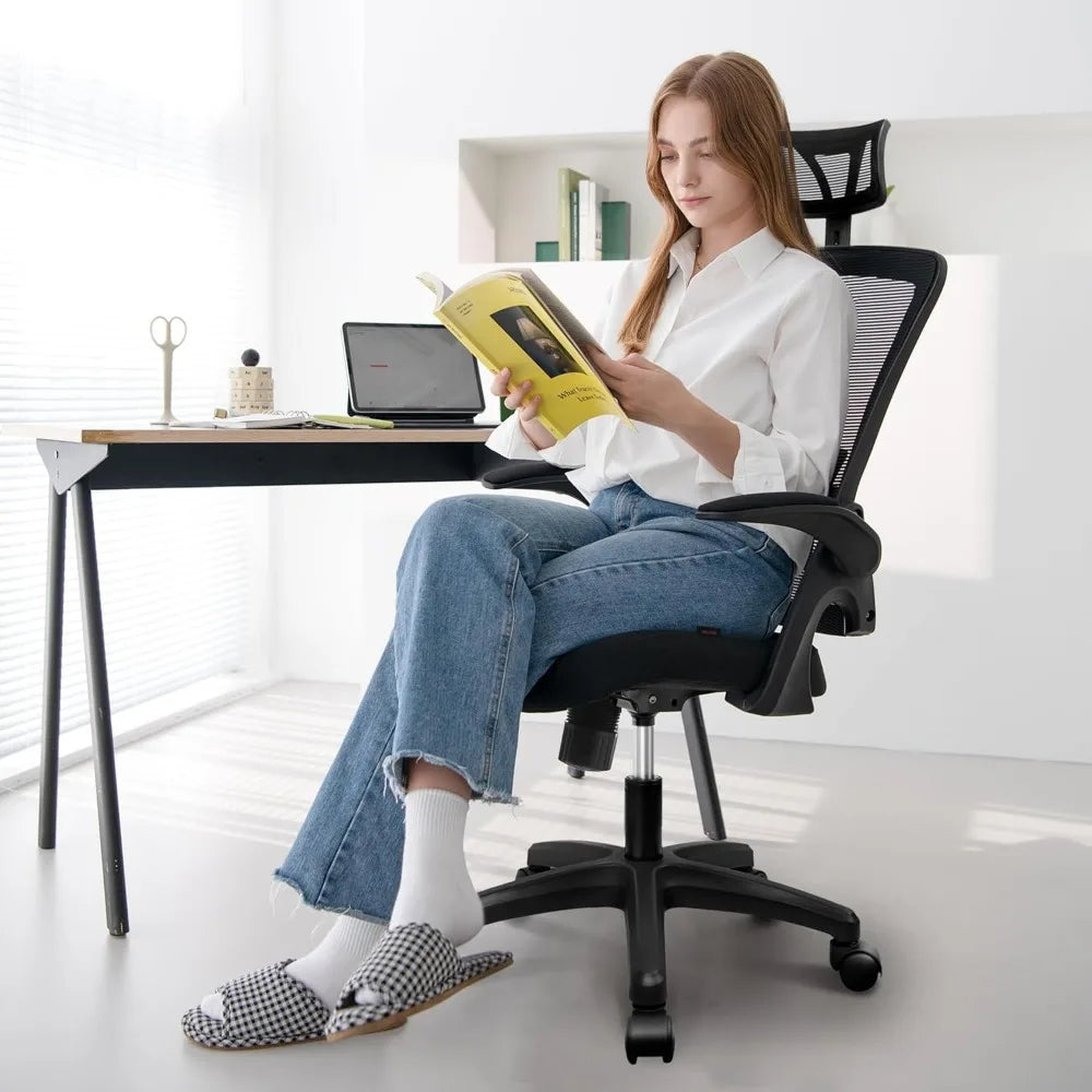 NEO CHAIR Ergonomic Adjustable Home Office Desk Chair High Back Computer Gaming Mesh Chair Comfy Task Adjustable Arms Lumbar
