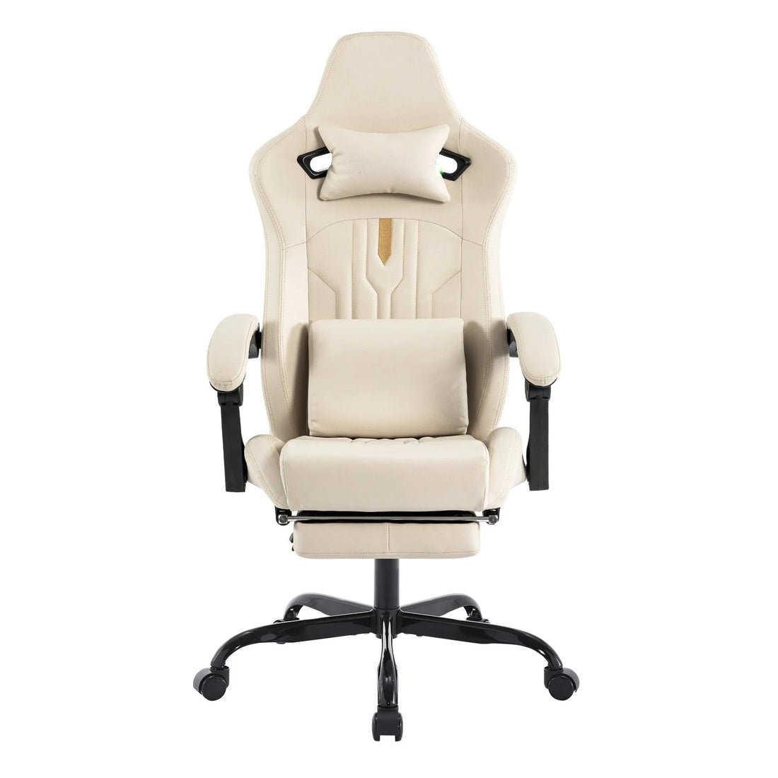 Ergonomic Gaming Chair with Pocket Spring Cushion & Footrest – Dark Green