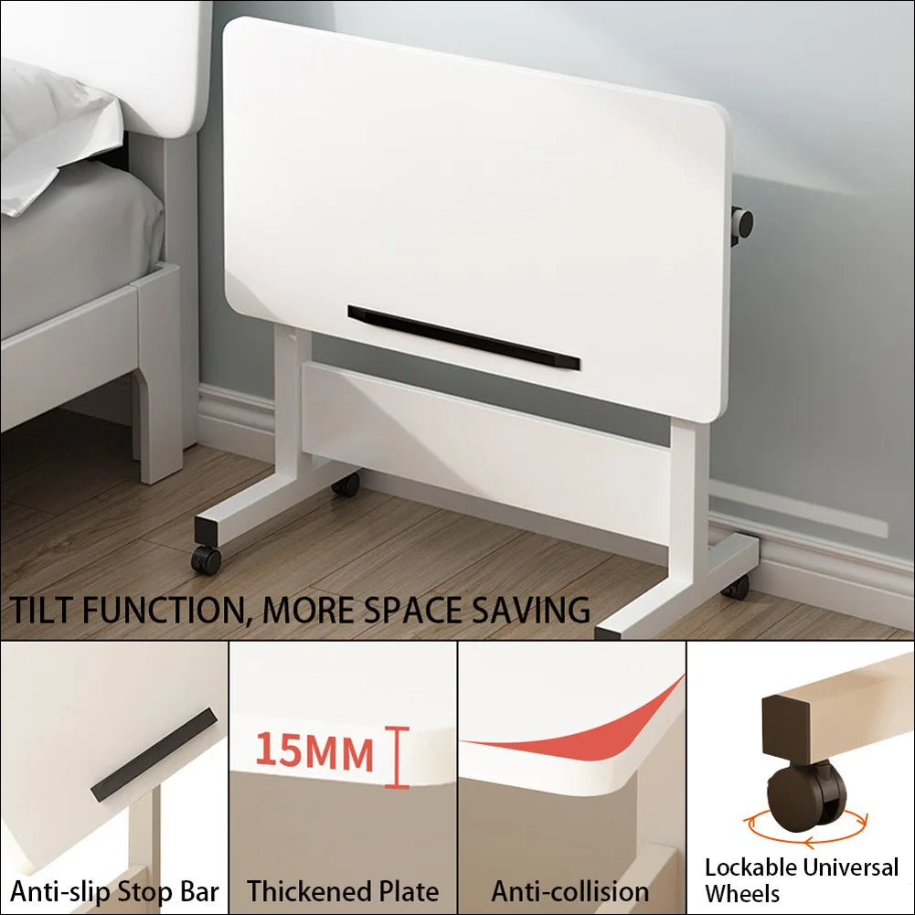 Adjustable Mobile Standing Desk with Wheels – 80x40cm