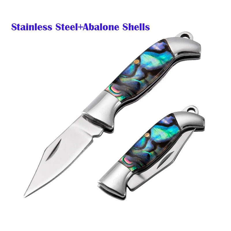 Mini Brass Folding Knife Keychain - EDC Survival Cutter