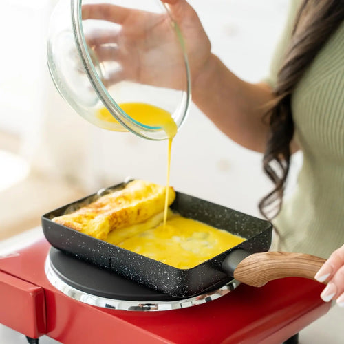 Non-Stick Tamagoyaki Pan Japanese Egg Skillet with Tools