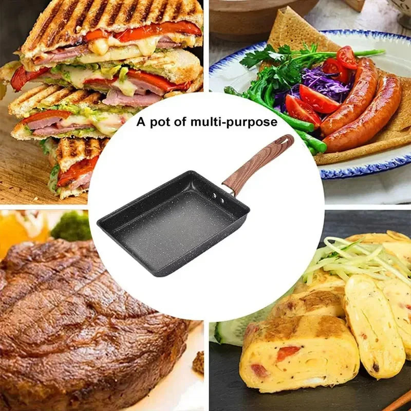 Non-Stick Tamagoyaki Pan Japanese Egg Skillet with Tools