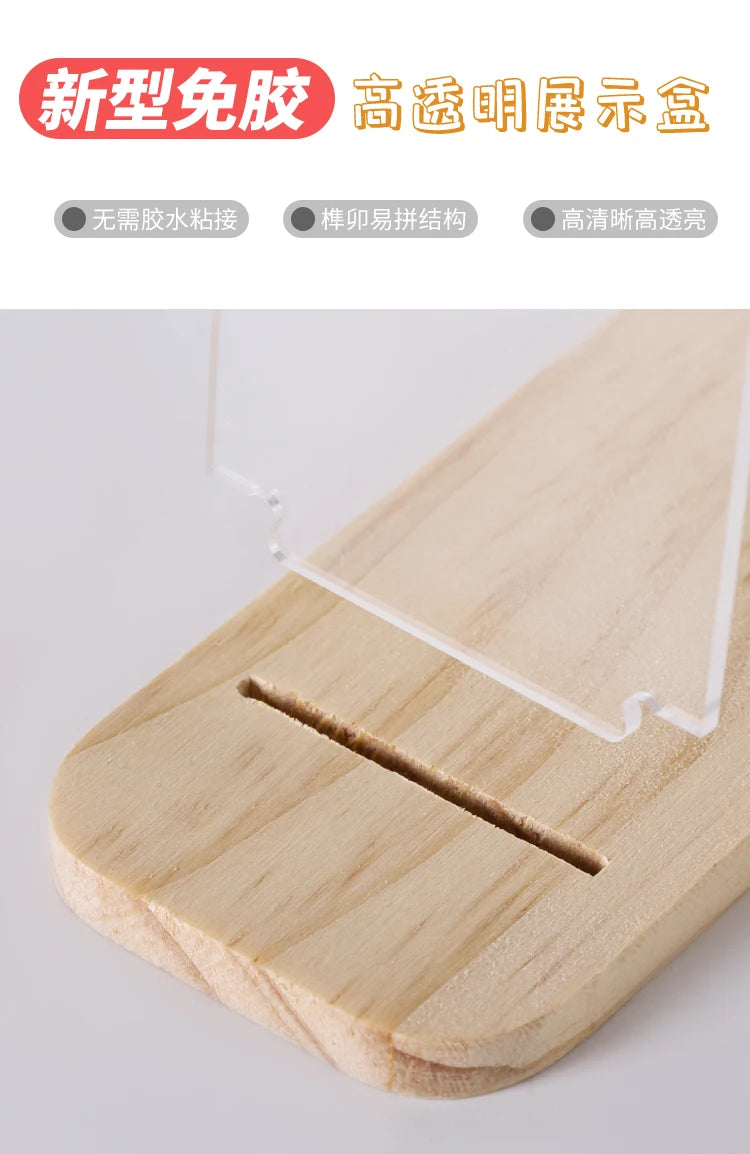 2-5 Layer Sturdy Wooden Acrylic Storage Rack for Blind Box Toys, Perfume Display Stand, Desktop Storage Shelf for Cosmetics