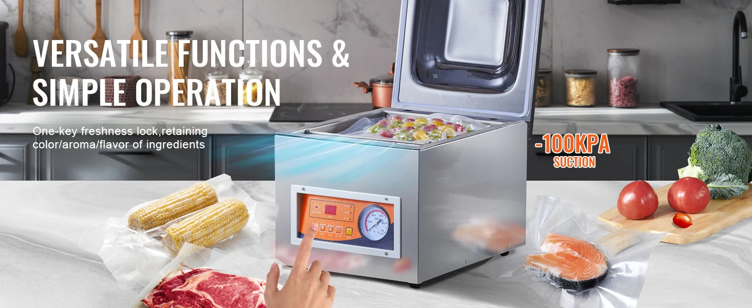 SucceBuy DZ-260S Vacuum Sealer 260W for Wet & Meat