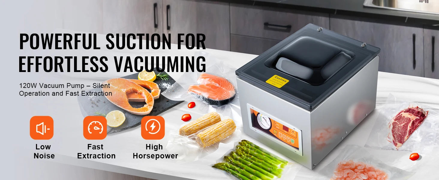 SucceBuy DZ-260S Vacuum Sealer 260W for Wet & Meat