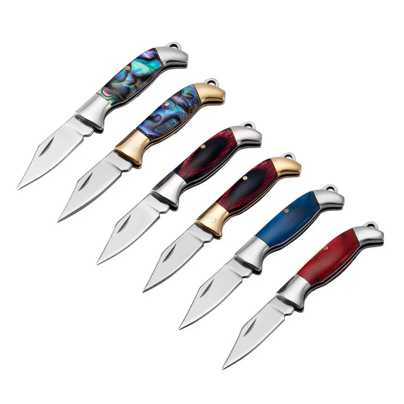 Mini Brass Folding Knife Keychain - EDC Survival Cutter