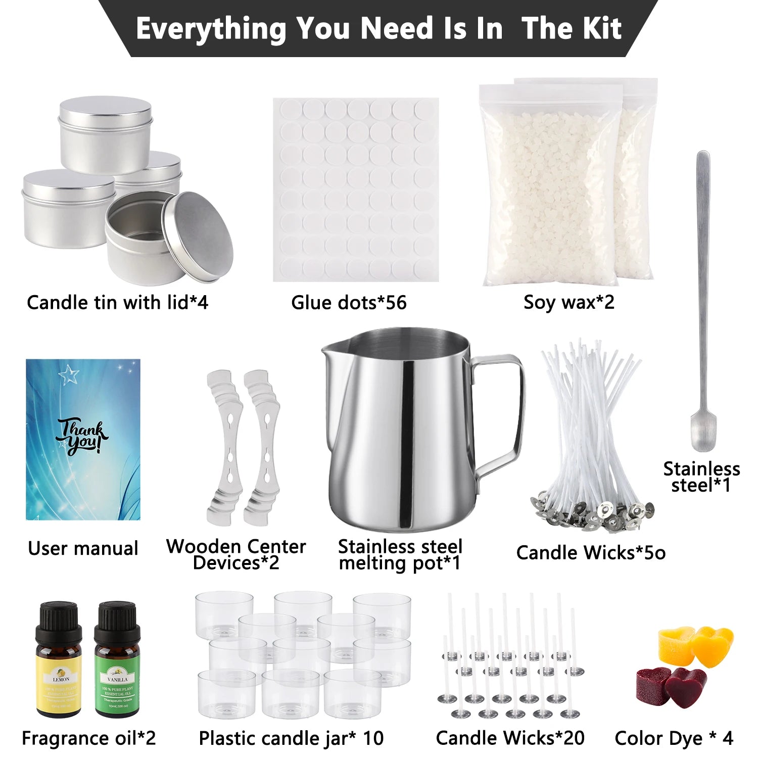 DIY Soy Candle Kit with Essential Oils – Handcrafted Aroma