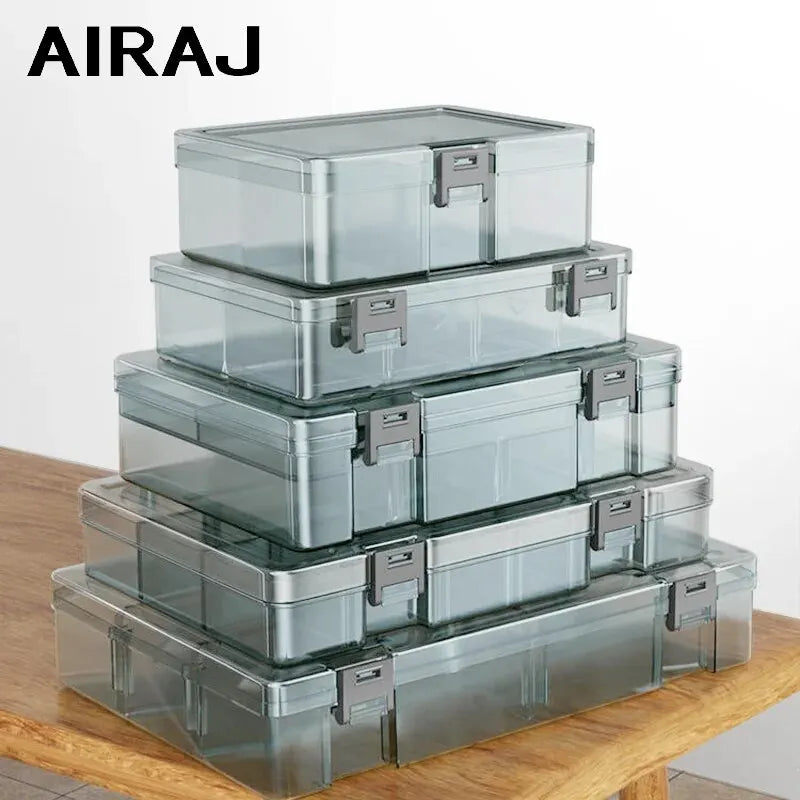 AIRAJ Adjustable Plastic Tool Organizer Box – Screw, Drill Bit & Small Parts Storage Case with Removable Dividers