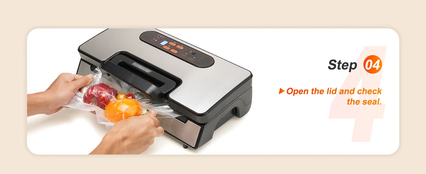 130W 90Kpa Vacuum Sealer Machine with 10 Bags Kitchen