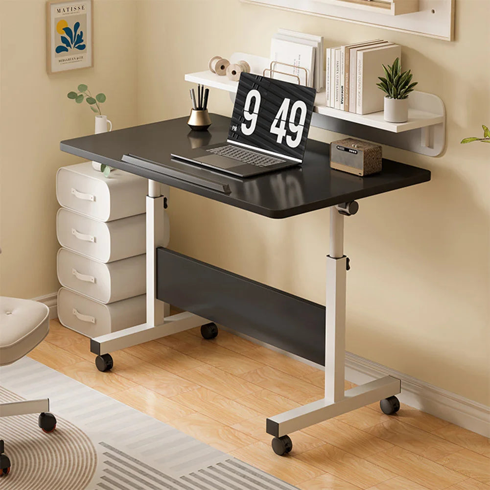 Adjustable Mobile Standing Desk with Wheels – 80x40cm