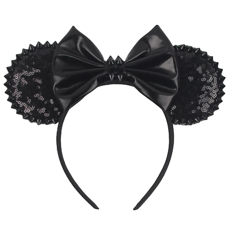 Disney Witch Bat Skeleton Ear Headband For Adults Kids Cosplay Halloween Hairband Women Girls Ghost Bows Party Hair Accessories