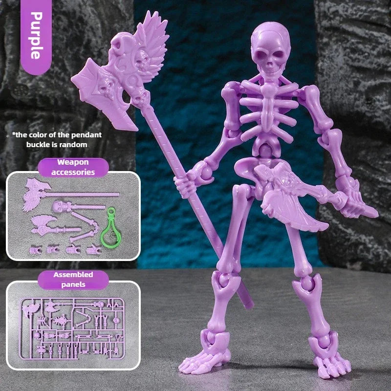  Skeleton Figure Action Skeleton Figurines With Multiple Accessories Realistic Movable Joints Model Statue For Christmas